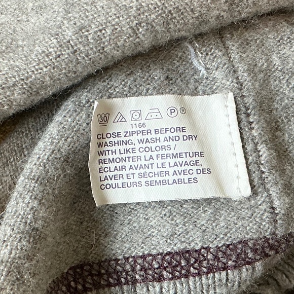 GAP - Wool Blend Colour Block Zip Cardigan Sweater. - Picture 7 of 10